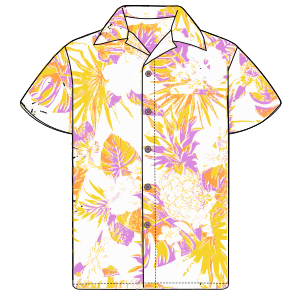 Fashion sewing patterns for Hawaiian shirt 9658